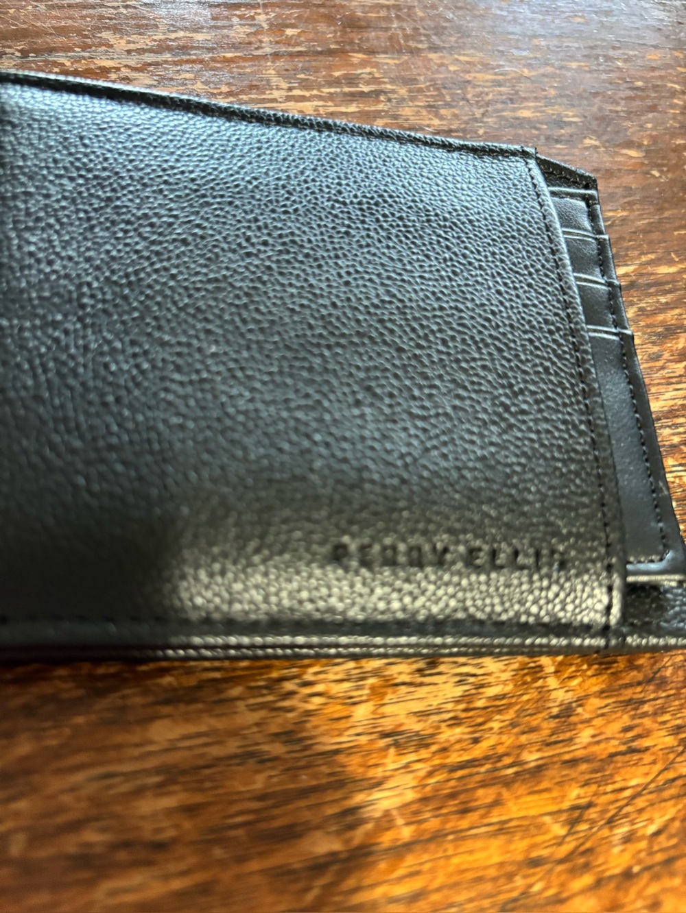Perry Ellis Leather Black Card Wallet